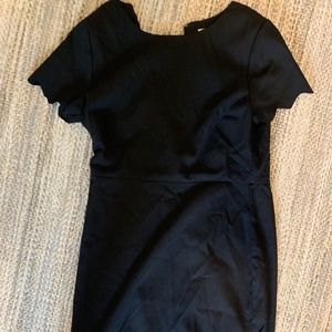 LOFT scallop sleeve business casual dress